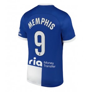 Atletico Madrid Memphis Depay #9 Venkovní Dres 2023-24 Krátký Rukáv